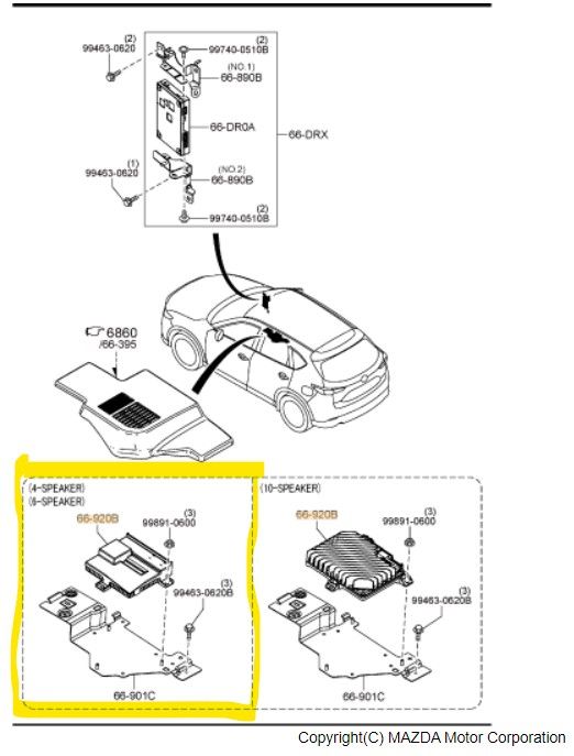 kae.bz.106ページ Amp Power Audio KGC2-66-A20B | Mazda Parts Factor