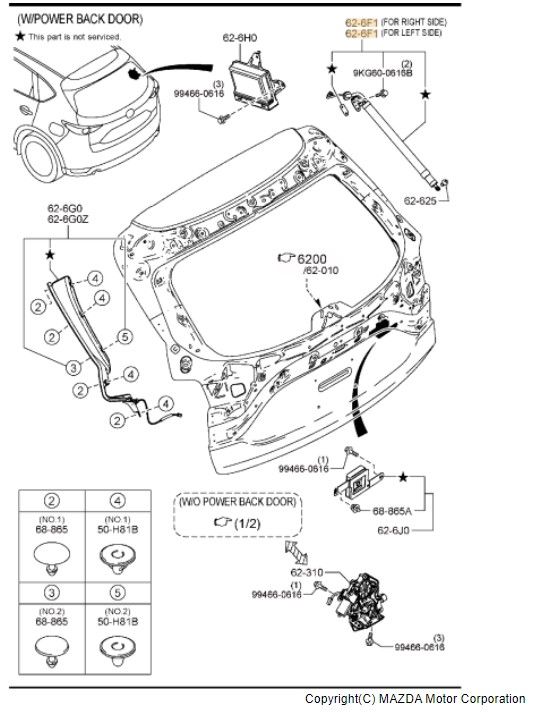 KB8C-62-6EXH - Tailgate Lift Motor | Mazda Parts Factor