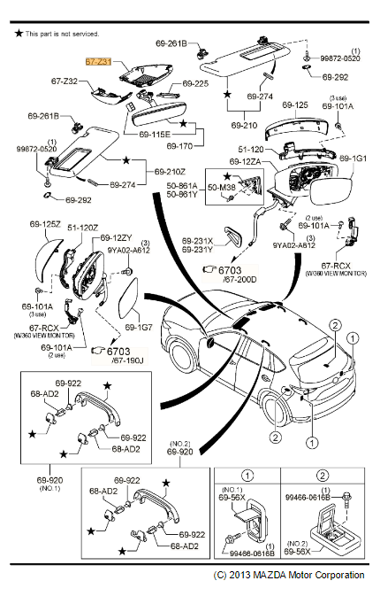 meerページ TN39-67-Z31 - Mirror Cover - 2019-2020 Mazda | Mazda Parts Factor
