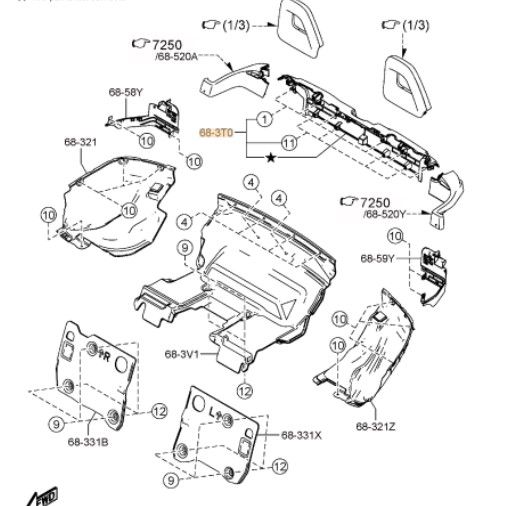 2025 Mazda MX-5 Miata Front Trim N243-68-3T0D-02 | Mazda Parts Factor