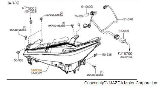 KL2L-51-031C - Headlamp Assembly - 2017-2020 Mazda CX-5 | Mazda