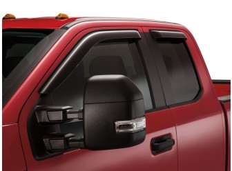 VFL3Z18246H - Exterior: Side Window Deflectors - Smoke - Super Cab for Ford: E-350 Super Duty, E-450 Super Duty, F-150, F-250 Super Duty, F-350 Super Duty, F-450 Super Duty, F-550 Super Duty Image