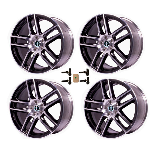 M1007KITDC199LGB - : WHEEL KIT GLOSS BLK 19X9 (4) WITH TPMS for Ford Image