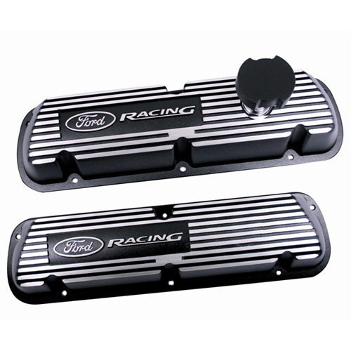 M6000J302R - : VALVE COVERS BLACK RACING EFI for Ford Image