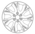 D0C001LD2A - : QX80 20" Wheel-Alloy Aluminum Silver Finish for INFINITI: QX80 Image