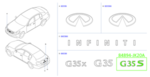 84894JK20A - : 07-08 G35S Sedan Sport Only Trunk Lid-Emblem Nameplate 84894JK20A for INFINITI: G35 Image
