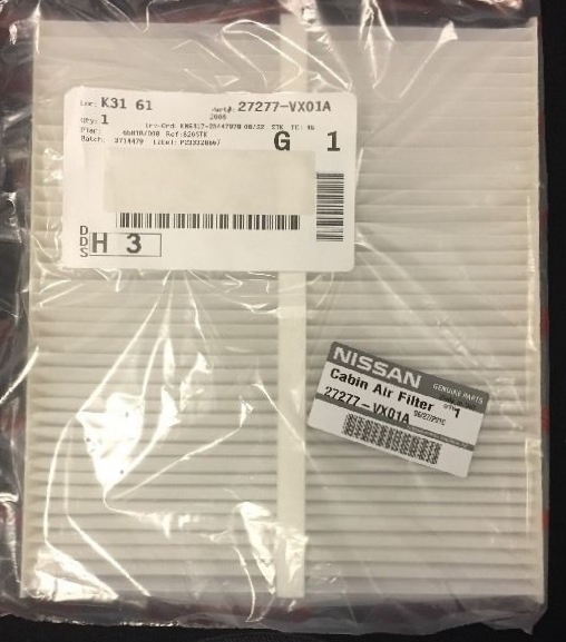 27277VX01A - In-Cabin Micro-Filter - Service Part - 2006-2024