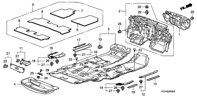 83301STXA01ZA - : Carpet *NH167L* for Acura Image