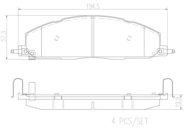 P18036N - : Disc Brake Pad Set for Brembo Image