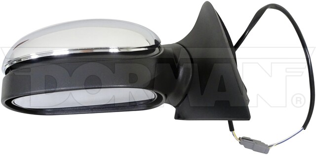 955345 - Exterior: Side View Mirror - Left, Power, Without Signal, Chrome Cover + Black Base for Dorman Image