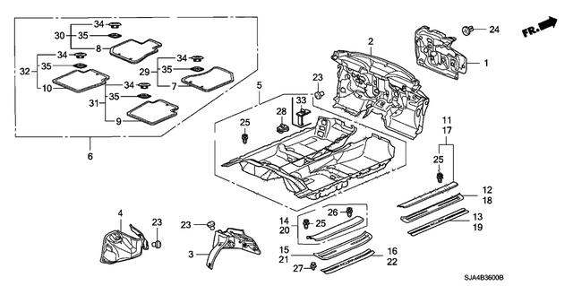 83603SJAA03ZJ - : Floor Mat *YR445L* for Acura Image