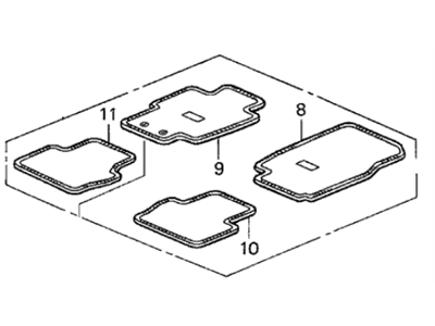 83600SEPA02ZD - : Acura Floor Mat Set YR240L - Genuine OEM Light Cream Ivory Mats (83600-SEP-A02ZD) for Acura Image