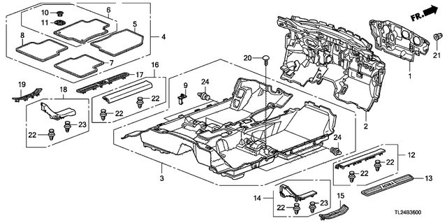 83301TL2A04ZE - : Carpet *YR385L* for Acura Image