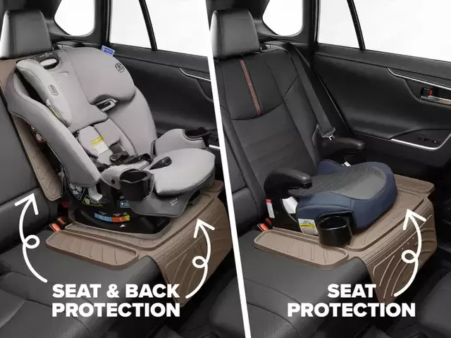81CSBP01BK - : Black  Child Car Seat Protector, 2nd Row for WeatherTech Image