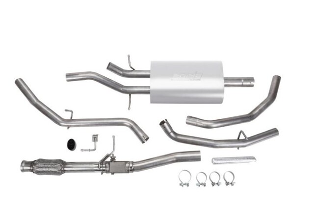 19303333 - Exterior: 14-17 Borla(R) 5.3L Dual Split Rear Cat-Back Exhaust System, Crew Cab Short Box, Double Cab Standard for GM Image