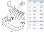 9151525 - Body: Bumper Cover Guide for Volvo: C70, S70, V70 Image