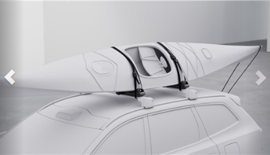 32394745 - Hauling: Kayak Carrier for Volvo: S60, S90, V60, V90 Cross Country, XC40, XC60, XC90 Image