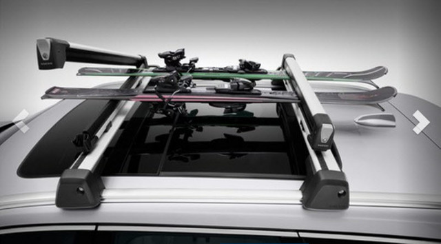 31650225 - Hauling: 2005-2023 Volvo Ski &amp; Snowboard Holder Rack Metal for Volvo: C30, S60, S80, S90, V50, V60, V70, V90 Cross Country, XC40, XC60, XC70, XC90 Image