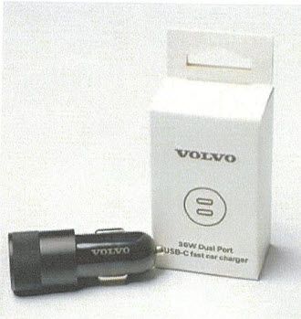 32354005 - Audio/Video: Genuine Volvo USB-Type C Charger/Adapter for Volvo: EC40, EX40, S60, S90, V60, V90 Cross Country, XC40, XC60, XC90 Image