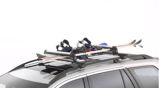 31650229 - Hauling: Ski &amp; Snowboard Rack, Aluminum Six pairs of skis (750 mm loading width), Image 2 for Volvo: C30, EC40, EX40, S60, S80, S90, V50, V60, V70, V90 Cross Country, XC40, XC60, XC70, XC90 Image