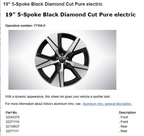 32271110 - Unclassified: Aluminum Rim for Volvo Image