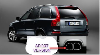 30793906 - Exterior: End Pipes - Duo for Volvo: XC90 Image