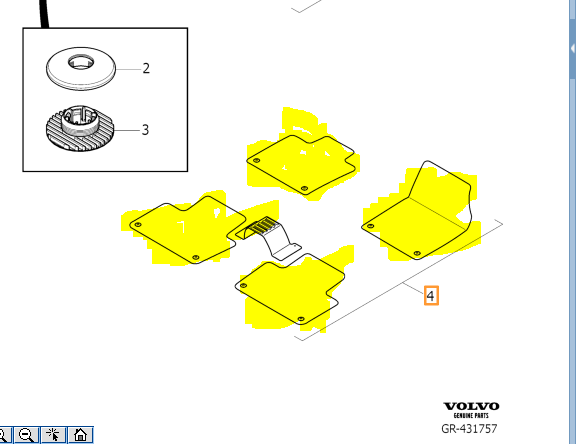 32332378 - Interior: 2021-2023 Volvo XC60 Front &amp; Rear Rubber Floor Mats w/ Tunnel Mat Set Of 5 Charcoal for Volvo: XC60 Image