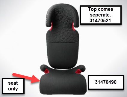 32403678 - Interior: Booster Seat Cushion Wool Fabric for Volvo: S60, S90, V60, V90, V90 Cross Country, XC60, XC90 Image