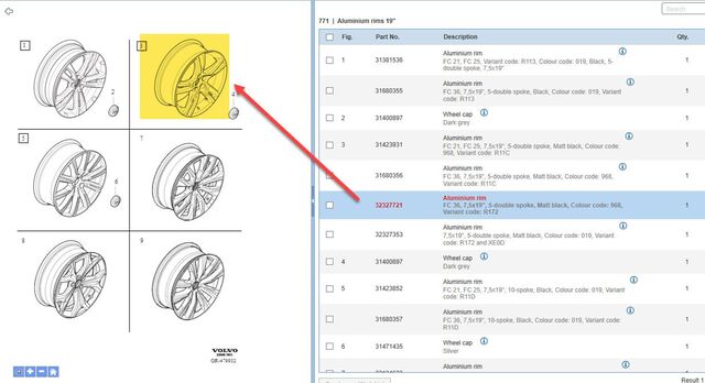 32327721 - Unclassified: Aluminum Rim for Volvo Image