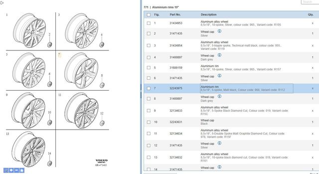 32243975 - Unclassified: Aluminum Rim for Volvo Image