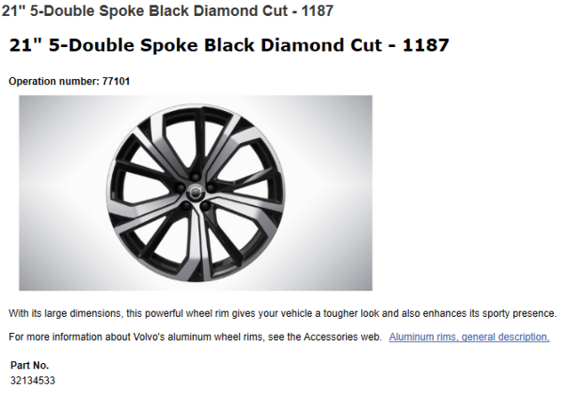 32134533 - Unclassified: Aluminum Rim for Volvo Image