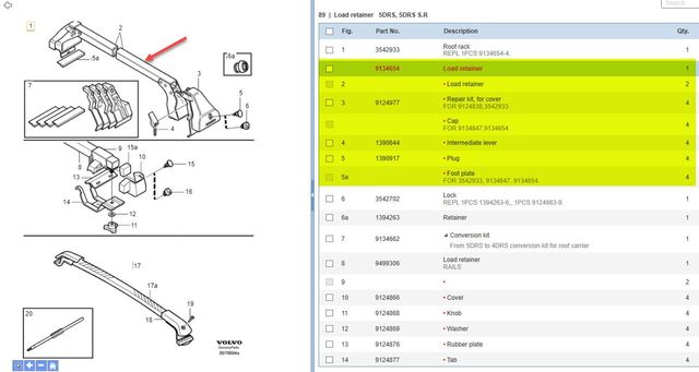 9134654 - Unclassified: Load Retainer for Volvo Image