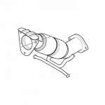 31293841 - Exhaust: Front Pipe for Volvo: S60, S90, V60, V60 Cross Country, V90, V90 Cross Country, XC60, XC90 Image