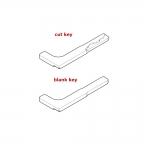 31391439 - Body: Lock Cylinder Assembly Key for Volvo: C40 Recharge, EC40, XC90 Image