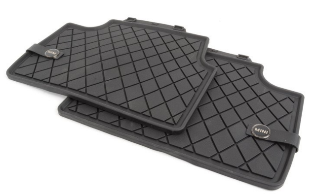 51472358056 - Interior: Rear All Weather Floor Mats, Essential Black for Mini Image