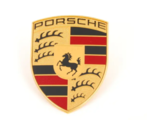 9P1853601 - : Hood Emblem for Porsche: 718 Boxster, 718 Cayman, 718 Spyder, 911, Boxster, Cayenne, Cayman, Macan, Panamera, Taycan Image