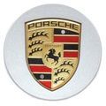 4460601 - : Silver Center Cap w Colored Crest (1pc) for Porsche: 911, Boxster, Cayenne, Cayman Image