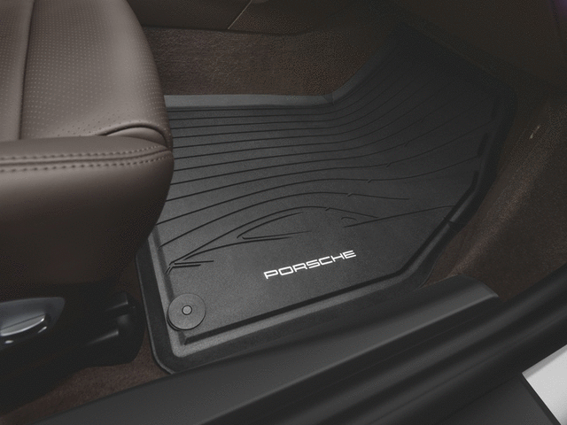 981044800451E0 - Interior: All-Weather Floor Mats fits Base Carrera/Boxter/Cayman - Black for Porsche: 718 Boxster, 718 Cayman, 718 Spyder, 911, Boxster, Cayman Image