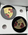 4460722 - : Wheel Hub Cover - Gloss Black w/colored crest (Set of 4) for Porsche: 911, Boxster, Panamera Image
