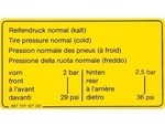 93770112700 - : Data Plate For Tyre Pressure for Porsche Image