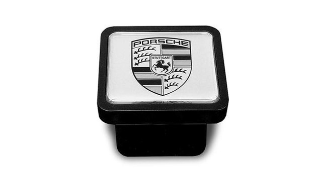 PNA70500300 - Towing: Trailer Hitch Cover - Black On Silver for Porsche Image