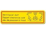 PCG70101500 - : Sticker Valve Clearance for Porsche Image
