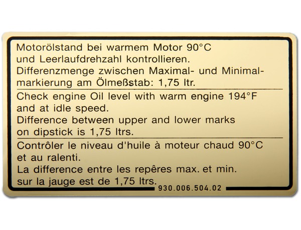 93000650402 - : Sticker for Porsche Image