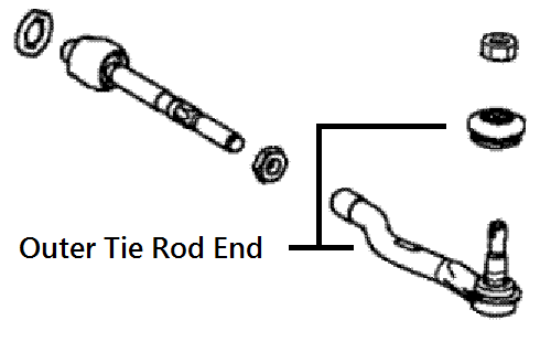 53560T2AA01 - : OUTER TIE ROD - LH for Honda: Accord Image