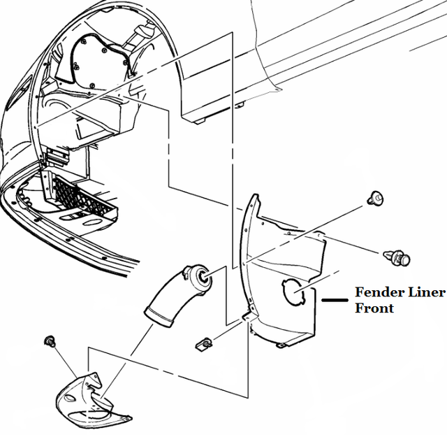 15233300 - Body: Ft Fender Liner for Chevrolet: Corvette Image