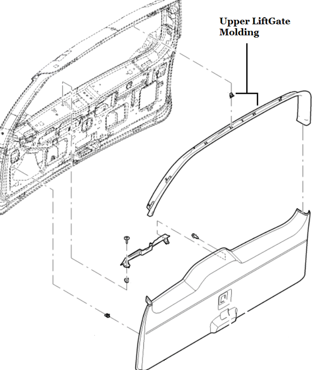 7L1Z7842410BC - Body: Upper Molding for Ford Image