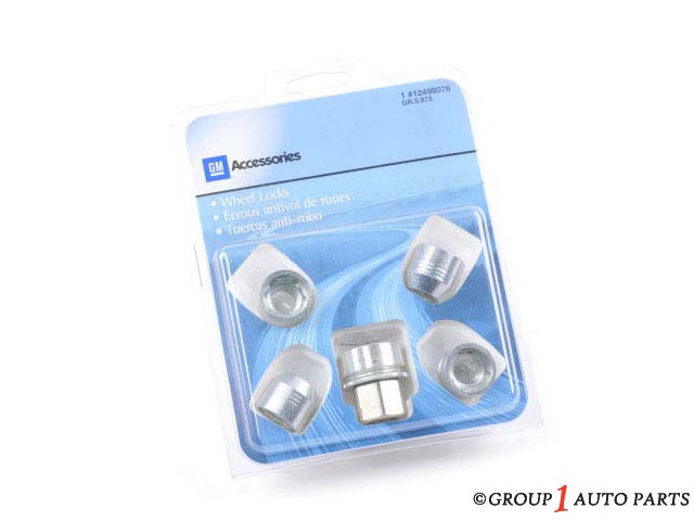 11602601 - Wheels: Wheel Lock Kit, Steel, (Wheels W/Hidden Lugs) for Buick: Enclave | Cadillac: Escalade, Escalade ESV, Escalade EXT, SRX | Chevrolet: Avalanche, Camaro, Express 1500, Express 2500, Express 3500, Express 4500, Silverado 1500, Silverado 1500 Classic, Silverado EV, Suburban, Suburban 1500, Suburban 2500, Suburban 3500 HD, Tahoe, Traverse | GMC: Acadia, Savana 1500, Savana 2500, Savana 3500, Savana 4500, Sierra 1500, Terrain, Yukon, Yukon XL, Yukon XL 1500, Yukon XL 2500 Image