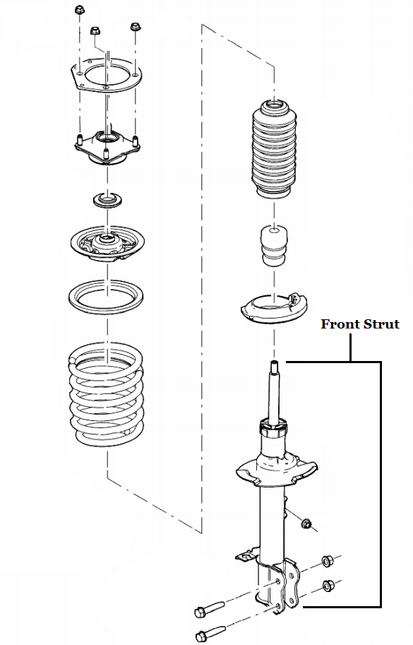 8L8Z18124BL - Suspension: Strut for Ford: Escape | Mercury: Mariner Image