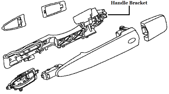 806119N00A - : HANDLE BRACKET - LH for Nissan: Maxima Image