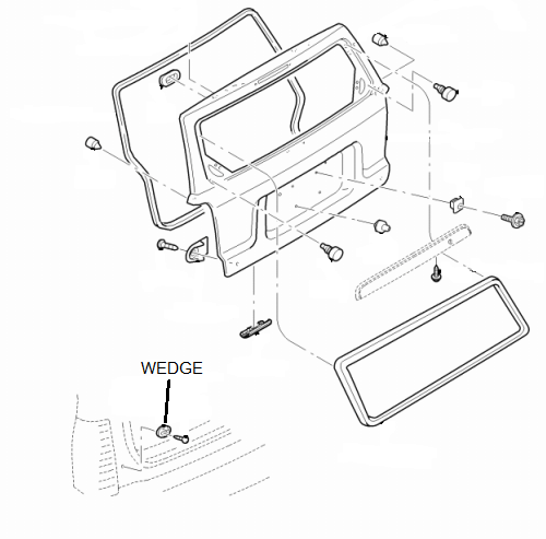 5L8Z78404C28AA - Body: Wedge for Ford: Escape | Mercury: Mariner Image